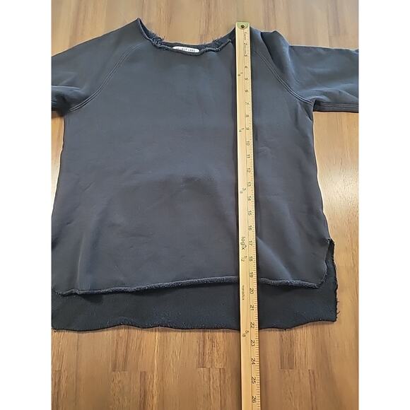 Helmut Lang Women’s Distressed Black Luxury Sweatshirt Sweater S Made in USA EUC - Picture 8 of 9